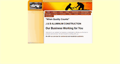 Desktop Screenshot of jbaluminumconstruction.com