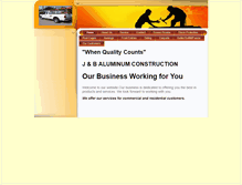 Tablet Screenshot of jbaluminumconstruction.com